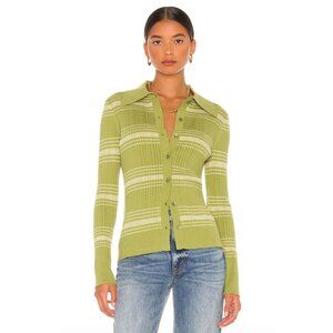 Song of Style Sutton Cardigan Size S Ribbed Knit Collared Button Front Sweater